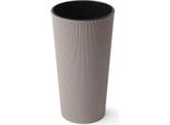 Vaso Da Fiori Lamela Vaso Da Fiori Lilia Jumper - A Righe, Diametro 30 Cm, Altezza 57 Cm, Color Tortora