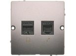 Presa RJ45 Cat.5E + RJ11 In Acciaio Inox BMF5T.02/21 Simon Basic
