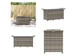 Vidaxl Panca Da Giardino Con Cuscini Grigio 116X46X57 Cm In Poly Rattan - Panca Da Giardino - Panca Da Giardino - Panca Da Esterno