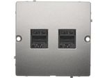 Presa Doppia Per Computer RJ45 Cat.5E Satinata Basic BMF52.02/29 Contatto-Simon