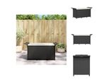 Vidaxl Panchina Da Giardino Con Cuscini Neri 116X46X57 Cm In Poly Rattan - Panchine Da Giardino