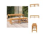 Vidaxl Panchina Da Giardino 150 Cm In Legno Massiccio Di Acacia - Panchine Da Giardino