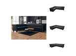 Vidaxl Divano Angolare Chesterfield 6 Posti In Ecopelle Nero - Divani