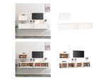 Vidaxl Mobili Tv 3 Pz. Pino Massiccio Bianco - Mobile Tv - Mobili Tv - Mobile Tv In Legno - Mobili Tv