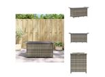 Vidaxl Panca Da Giardino Con Cuscini Grigio 116X46X57 Cm In Poly Rattan - Panche Da Giardino