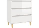 Syfax™ Credenza Bianco Lucido 60X35X70 Cm In Legno Multistrato