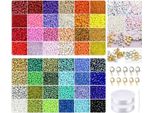 17180 Pezzi Perline Da 3 Mm Per Braccialetti Perline Fai Da Te Per Infilare Braccialetti Fai Da Te Set Di Perline Per Ragazze Perline Di Vetro Per Infilare