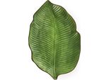 Excelsa Set Di 6 Piatti Foliage In Ceramica 26,5X2,5X17,5 Cm Verde