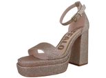 Buffalo Donna Tacchi Alti/Sandalette/ Sandali Strappy Mey Neat Oro Tessile Dimensioni: 41