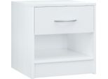 Casaria® Comodino 41X39X28 Cm Spazioso Cassetto Portaoggetti Con Maniglia Ripiano Aperto Comodini Tavolino Da Notte Arredamento Camera Da Letto