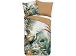 Descanso Bettbezug "Foglie E Uccelli"" - Multi - (155X220 Cm) - Baumwolle Satin"
