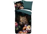 Descanso Bettbezug "Fiori Con Leopardo"" - Multi - (135X200 Cm) - Baumwolle Satin"