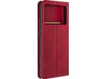 Avizar, Custodia A Portafoglio Per Xiaomi Poco X6 Pro Con Patta Magnetica, Rosso Vino