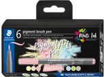 Staedtler 371 C6-10 Staedtler Fasermaler Pennello A Pigmenti "Colori Pastello"", 6 Pz"