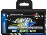 Staedtler 371 C6-8 Staedtler Fasermaler Pennello A Pigmenti "Blues & Greens"""