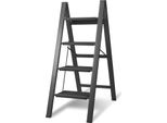 Tolletour Scala A Gradini Pieghevole 4 Gradini Nero Alluminio Scala A Gradini Pieghevole