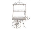 Portapiante Clayre & Eef 131X79X220 Cm Bianco Marrone Metallo
