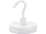 Pavo 8047079 Pavo Magnete A Gancio, Bianco, Diametro: 25 Mm, Confezione Da 3