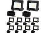 Jopassy Led Proiettore Da Costruzione 10X 10W 3000/4000/6503K Fled Proiettore Proiettore Da Esterno Faretto
