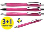Schneider 132554 3 + 1 Gratis: Schneider Kugelschreiber Slider Rave Xb Pink Schreibfarbe Blau, 3 St. + Gratis 1 Slider Rave Xb Pink