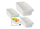 Set Di 3 Scatole Per Zuppa Novaliv - 2X Piccole E 1X Grandi White - Scatola Per Spezie - Sistema Di Organizzazione Per Cassetti - Stoccaggio E Organizzazione Per Ingredienti Per Condimenti E Cottura
