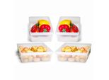 Novaliv Organizzatore Frigorifero Set Di 4 Organizzatore Frigorifero Medio + Grande Senza Bpa Cucina Organizzatore Frigorifero Organizzatore Frigorifero Sicuro Per Gli Alimenti Organizzatore Bottiglia Vano Portaoggetti Frigorifero