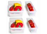 Novaliv Organizzatore Frigorifero Set Di 4 Organizzatore Frigorifero Piccolo + Medio Senza Bpa Cucina Organizzatore Frigorifero Organizzatore Frigorifero Sicuro Per Gli Alimenti Organizzatore Bottiglia Vano Portaoggetti Frigorifero