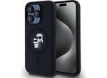 Karl Lagerfeld Klhmp15Lscmkcrhk Iphone 15 Pro 6.1 Czarny/Black Hardcase Silicone Karl & Choupette Magsafe