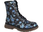 Cipriata - Stivaletti Donna "Annetta"", Floral DF2411 (42 Eu) (Nero/Blu)"