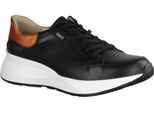 Finn Comfort Caseres Nero/Arancia, Donna, Sneaker, Plantare Estraibile, Pelle, Nuovo - Scarpe Da Donna, Scarpe Comode Stringate, Nero, Pelle (Nappaseda/Diesel)