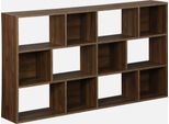 Libreria A 3 Livelli Con 12 Scomparti, Noce