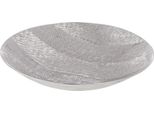 Gilde Schale, Rund, "Sinar"", Aluminium, Silberfarben, Ve 3, H. 7 Cm, D. 32 Cm 69260"