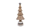 Clayre & Eef Decorazione Natalizia Albero Di Natale Ø 16X42 Cm Plastica Marrone