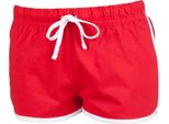 Sf - Pantaloncini Da Donna PC3562 (36 De) (Rosso/Bianco)