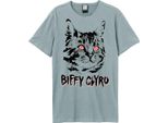 Amplified - Maglietta "Black Cat"" Per Uomo/Donna Unisex GD1873 (Xxl) (Strano Blu)"
