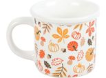 Something Different - Tazza Da Caffè, Foglie D'autunno E Zucche SD6059 (Taglia Unica) (Bianco/Arancio/Rosso)