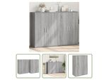The Living Store Credenze 2 Pz. Grigio Sonoma 60X31X84 Cm Materiale A Base Di Legno