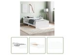 The Living Store Struttura Letto Bianca 90X190 Cm In Materiale Ligneo