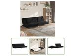 The Living Store Divano Letto 2 Posti Con 2 Cuscini In Tessuto Nero