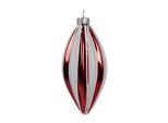 Guaina Natalizia Clayre & Eef Ø 6X13 Cm In Vetro Rosso Bianco