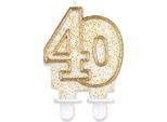 Candela Godan Beauty&Charm Numero "40"", Bordo Dorato"