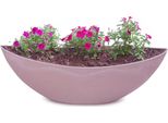 Fioriera Ovale Grande 39 Cm Per Esterni Ciotola Decorativa Rosa Antico