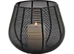 Portacandele In Metallo Filo Nero Decorazione Da Tavolo Ø 20 Cm