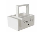 Organizer Da Cucina In Legno, Bianco, 20 X 20 Cm