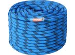 Vevor 12,7 Mm Corda Da Arrampicata Statica, 38 M (125 Ft) Corda Da Arrampicata Per Esterni, Carico Di Rottura 30 Kn, Corda In Fibra Con Moschettone In Acciaio Per Fuga, Discesa In Corda Doppia, Soccorso Antincendio, Blu