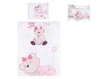 Set Di Biancheria Da Letto Chipolino 5 Pezzi, Piumone 95 X 125 Cm Cuscino 35 X 45 Cm Rosa Daisy