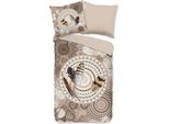 Hip Set Di Biancheria Da Letto In Flanella Ringhda Colore Taupe Dimensioni 135X200+80X80