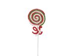 Lecca-Lecca Con Decorazione Natalizia Clayre & Eef 42 Cm Plastica Rossa