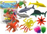Set Di 8 Figure Di Animali Marini E Piante Acquatiche