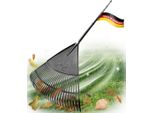 Novatool 3X Scopa Per Foglie Con Manico A 4 Pezzi E Vite, Scopa Per Foglie Con 30 Denti In Plastica, Larghezza Di Lavoro Rastrello 75 Cm, Rastrello Per Foglie, Scopa Per Giardino, Rastrello Per Prato, Rastrello, Scopa Per Paesaggio, Attrezzo Da Giardino Nero